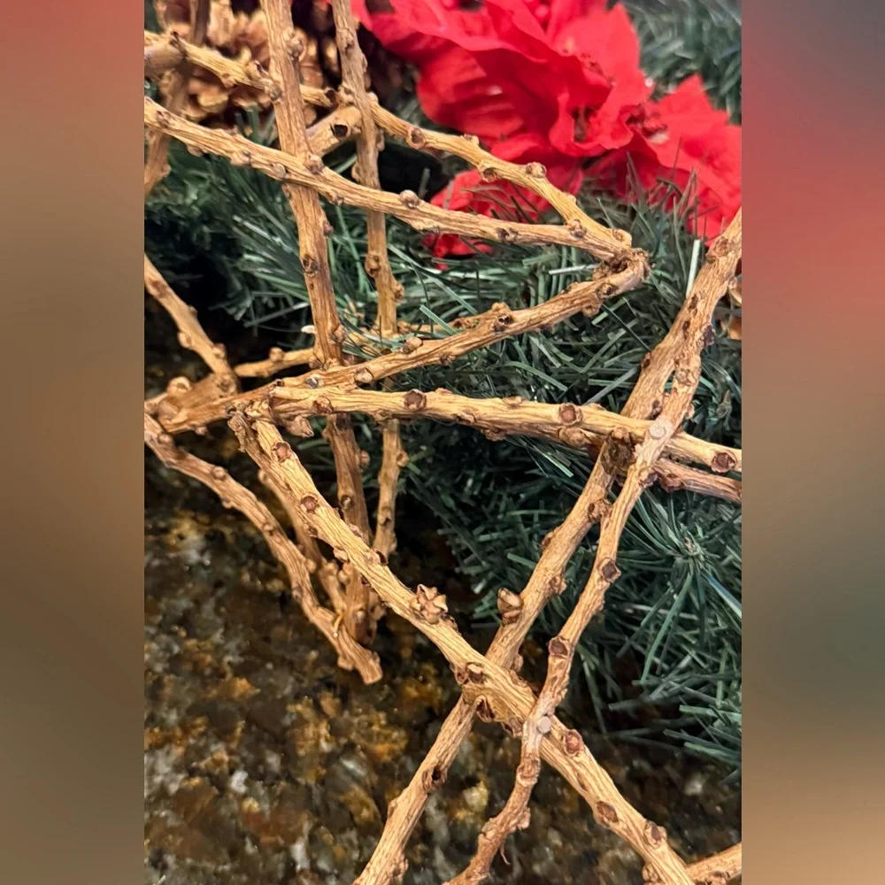 Rustic Handmade Willow Twig Stars - Set of 2
